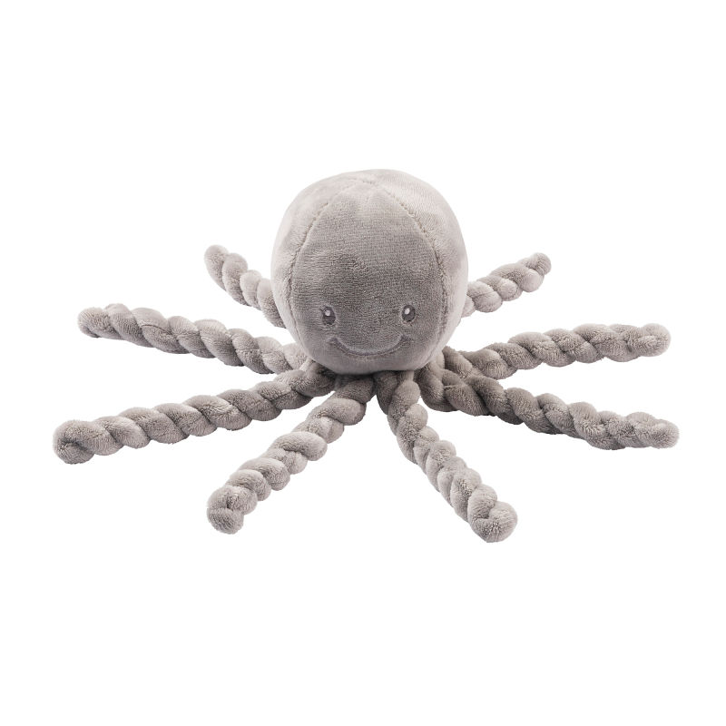  octopus pieuvre peluche gris foncé 20 cm 